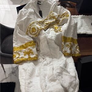 Versace White and Gold Men's Bath Robe